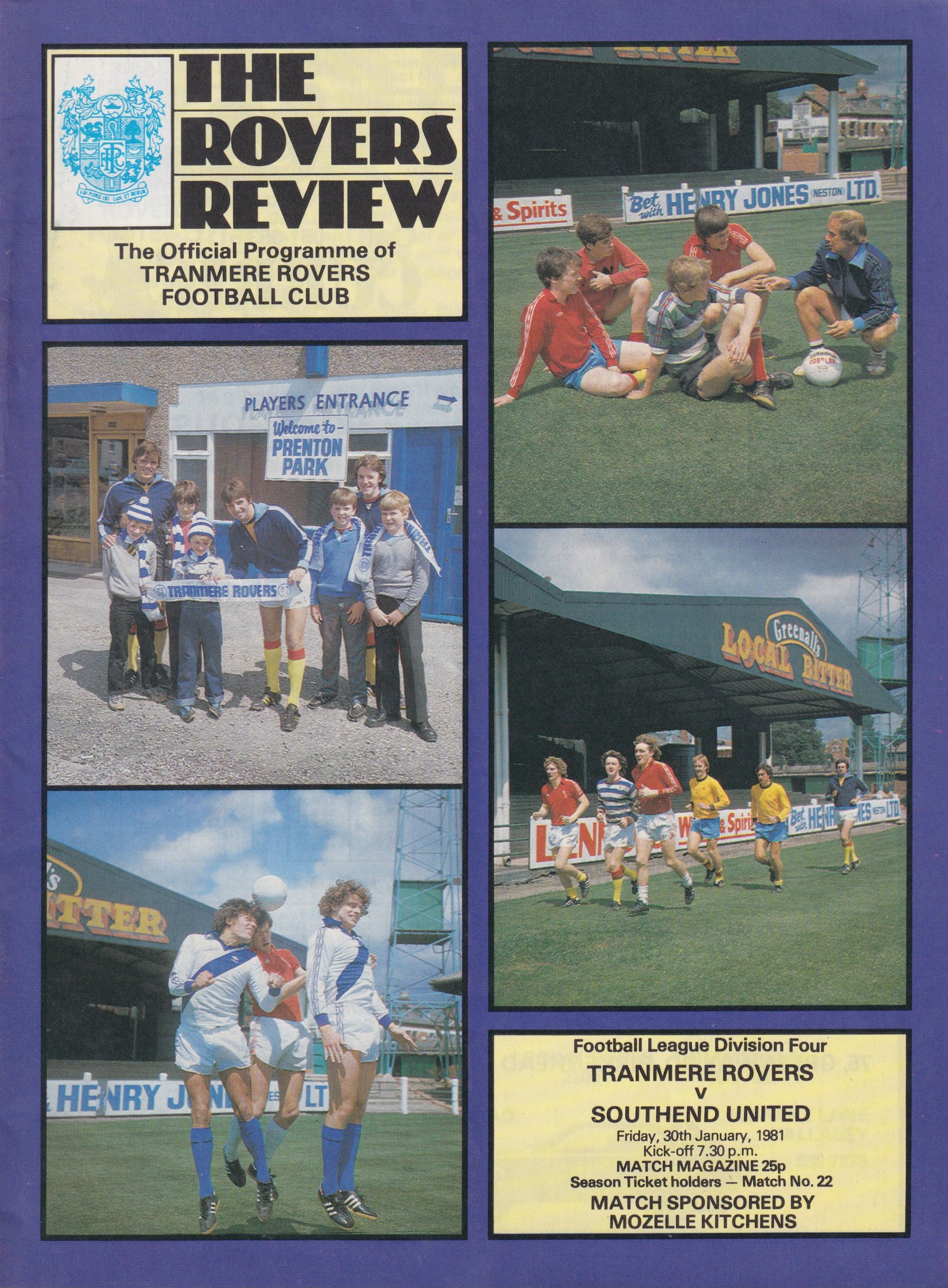 Tranmere Rovers v AFC Bournemouth match programme